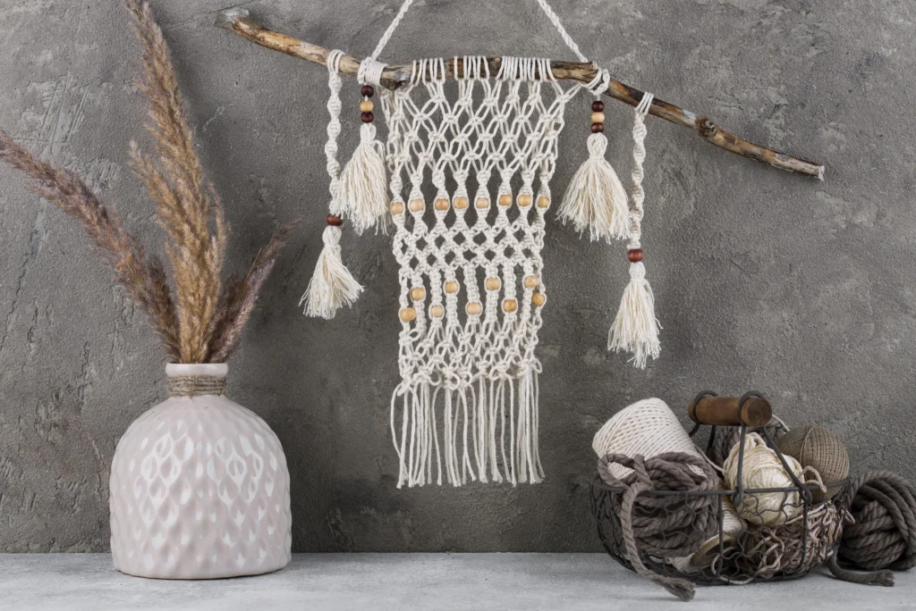 Macramé classique murale